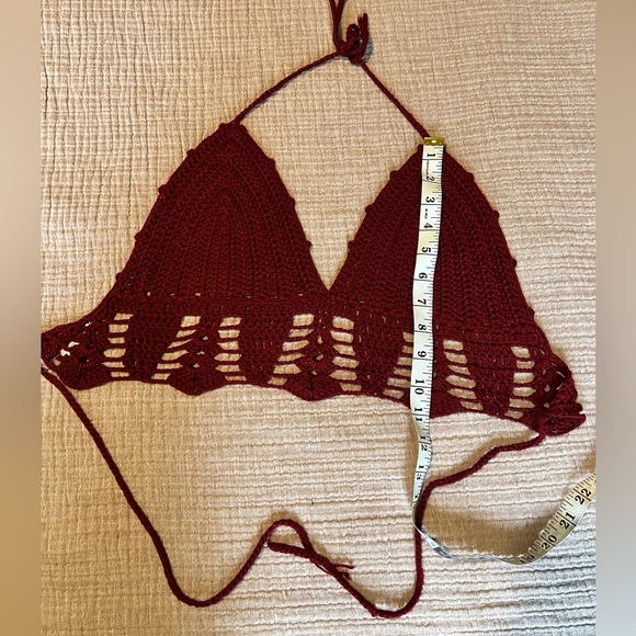 💫 Handmade red crochet halter top - Picture 11 of 12